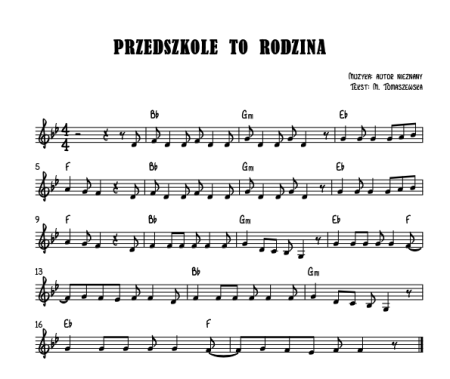 Przedszkole to rodzina  - PIOSENKA TYGRYSKÓW