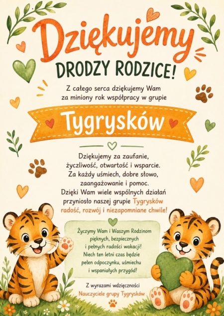 Serdecznie dziękujemy Rodzicom